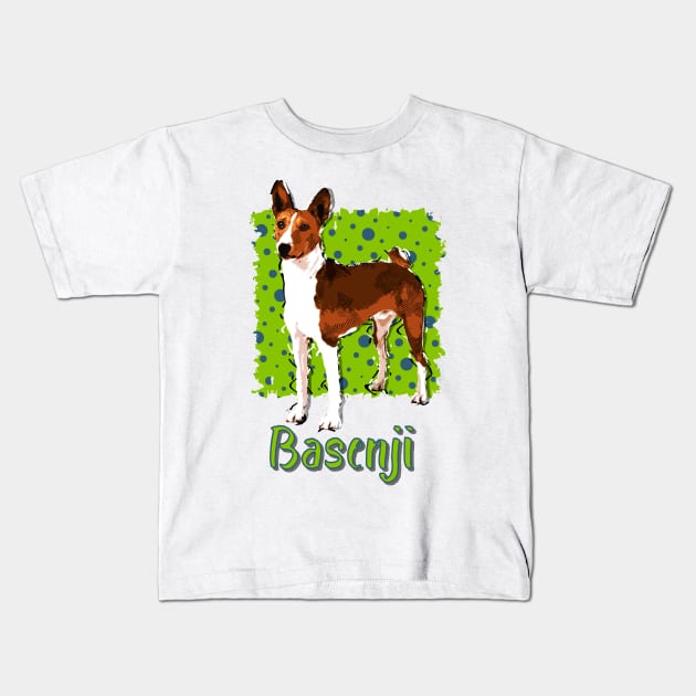Basenji Kids T-Shirt by Nartissima